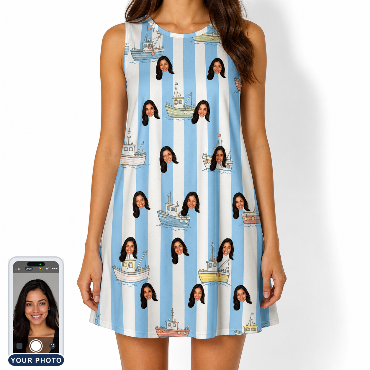 Women's Dockside Drifters Custom Face Tank Dress