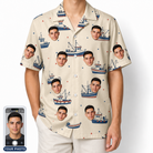 Men's Mini Mariners Custom Face Hawaiian Shirt