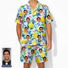 Men's Citron Confetti Custom Face Shirt & Shorts Set