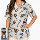 Women's Leash Lineup Custom Dog Face Hawaiian Shirt