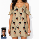 Women's Strum Supreme Custom Face Off-Shoulder Dress