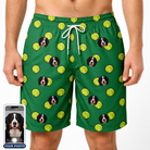 Men's Tennis Tails Custom Dog Face Beach Shorts