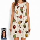 Women's Chime Charms Custom Face Tank Dress