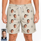 Men's Cucurbit Chuckles Custom Face Beach Shorts