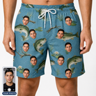 Men's Pond Prowlers Custom Face Beach Shorts