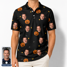 Men's Cackle Carvings Custom Face Polo Shirt