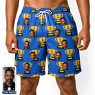 Men's Number One Custom Face Beach Shorts