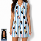Women's Dazzle Drops Custom Face V-Neck Dress