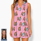 Women's Last Toast Custom Face V-Neck Dress