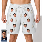 Men's Mermaid Meringue Custom Face Beach Shorts