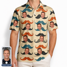 Men's Stache Celebration Custom Face Polo Shirt