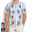Men's Tri-Color Tumble Custom Face Polo Shirt