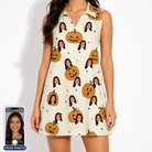 Women's Ember Eyes Custom Face V-Neck Dress