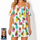 Women's Poolside Pips Custom Face Off-Shoulder Dress