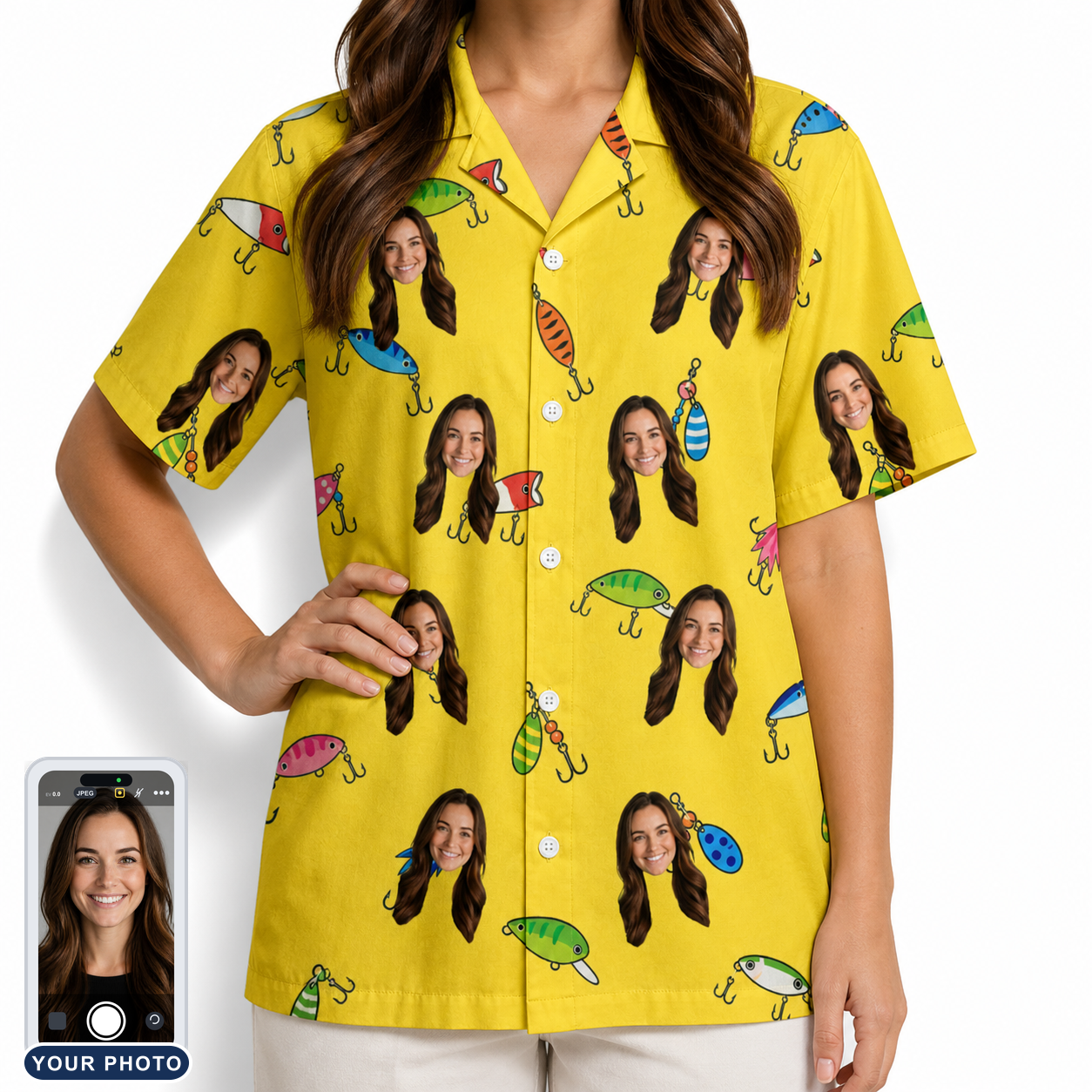 Women's Twitchy Treasures Custom Face Hawaiian Shirt
