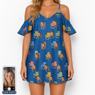 Women's Patio Perch Custom Face Off-Shoulder Dress