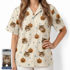 Women's Lantern Laughs Custom Cat Face Hawaiian Shirt