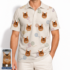 Men's Skein Snoopers Custom Cat Face Polo Shirt