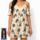 Women's Glitz Gals Custom Face Off-Shoulder Dress