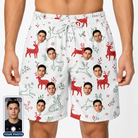 Men's Rudolph Ruckus Custom Face Beach Shorts