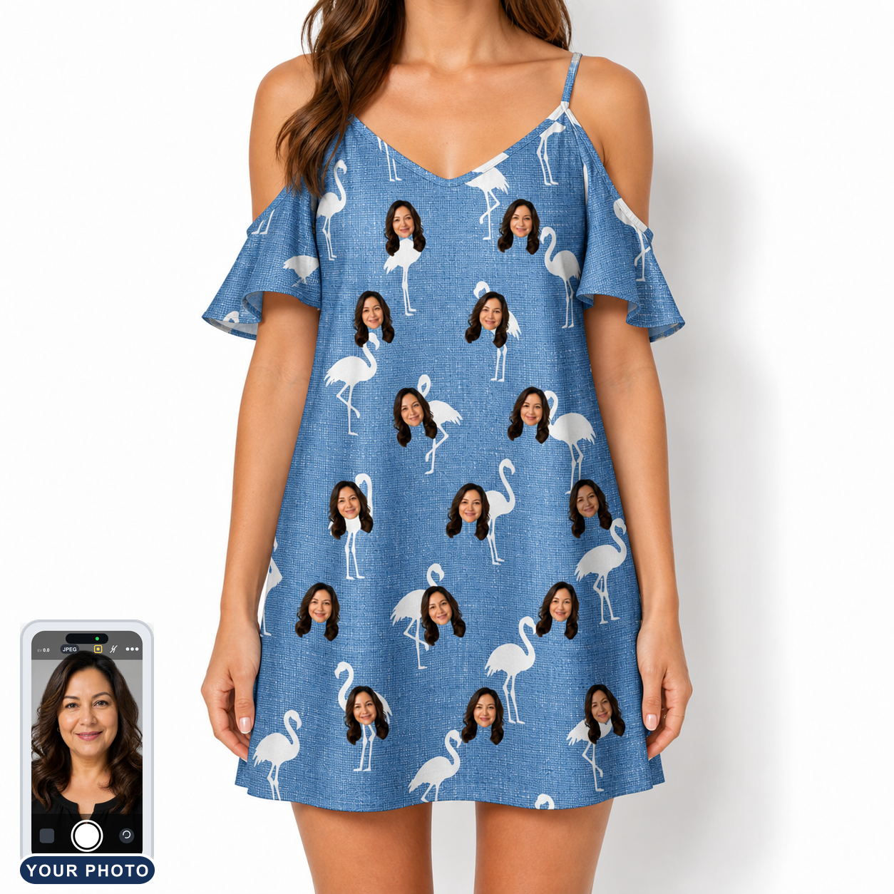 Women's Plume Parade Custom Face Off-Shoulder Dress
