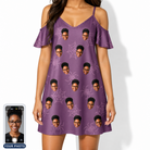Women's Spindle Specters Custom Face Off-Shoulder Dress