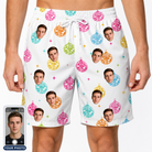 Men's Disco Darling Custom Face Beach Shorts