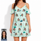 Women's Manta Motion Custom Face Off-Shoulder Dress