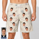 Men's Conch Quest Custom Face Beach Shorts