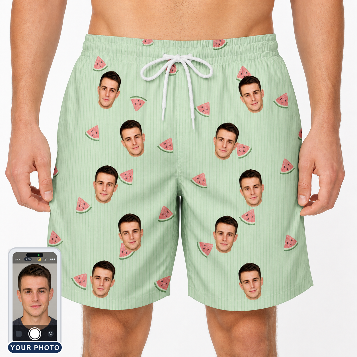 Men's Rindependence Day Custom Face Beach Shorts