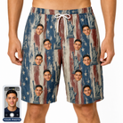 Men's Copper Colossus Custom Face Beach Shorts