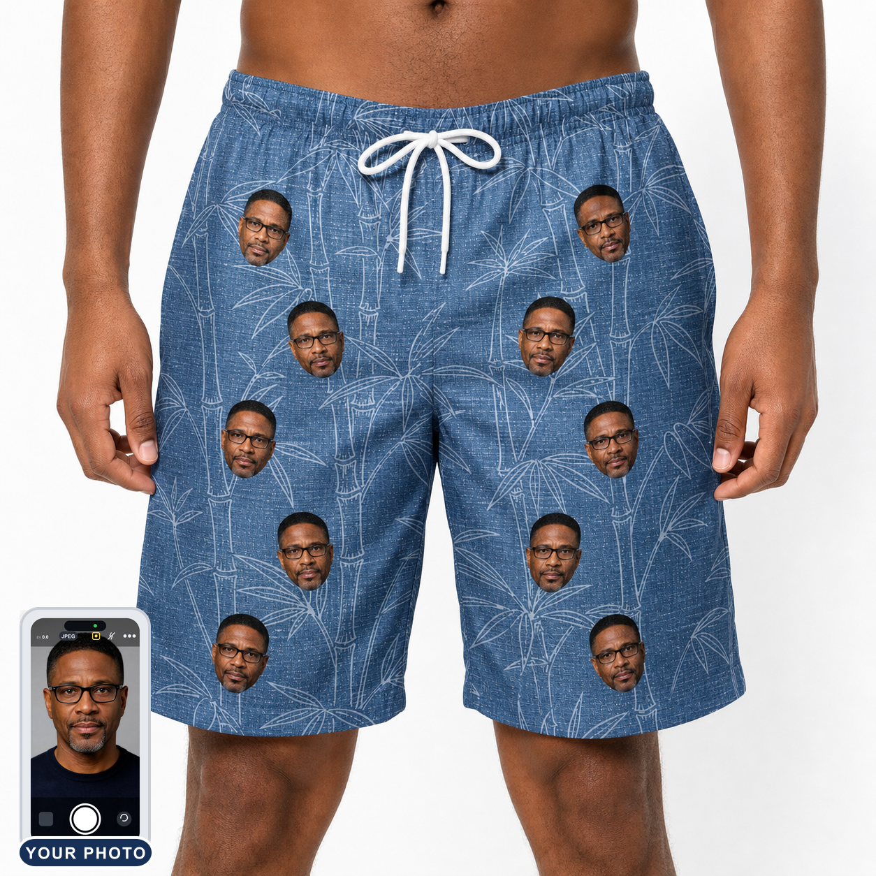 Men's Jade Jetset Custom Face Beach Shorts