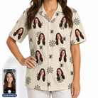 Women's Spooky Spinners Custom Face Hawaiian Shirt