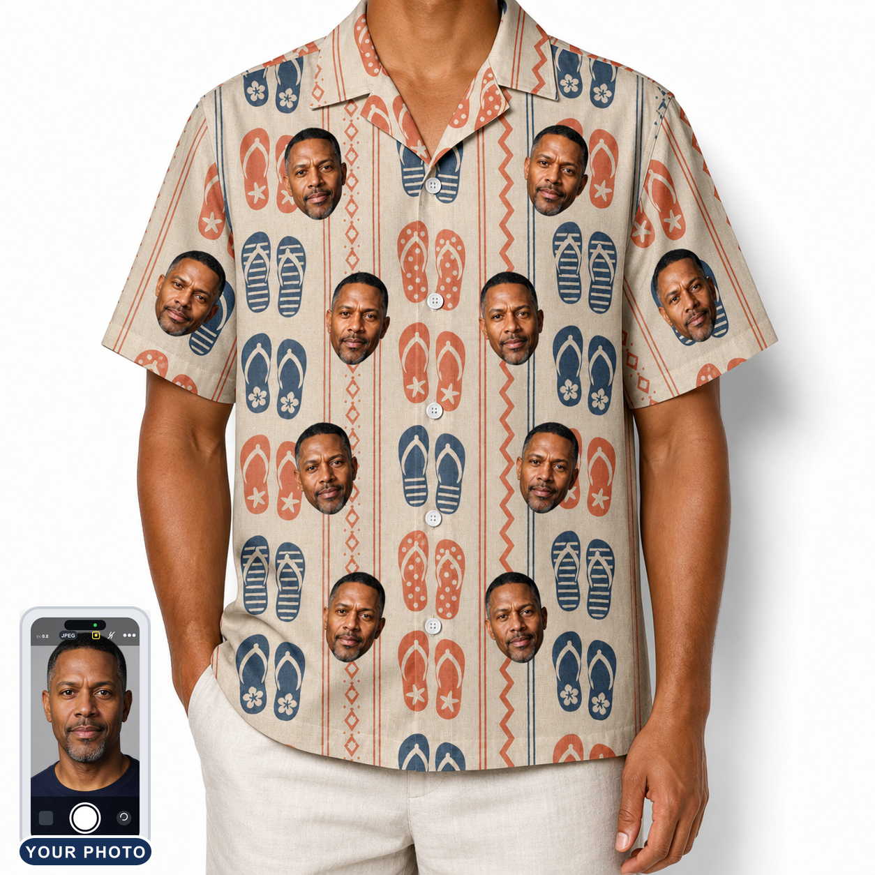 Men's Sole Mates Custom Face Hawaiian Shirt