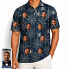 Men's Grim Gridwork Custom Face Polo Shirt