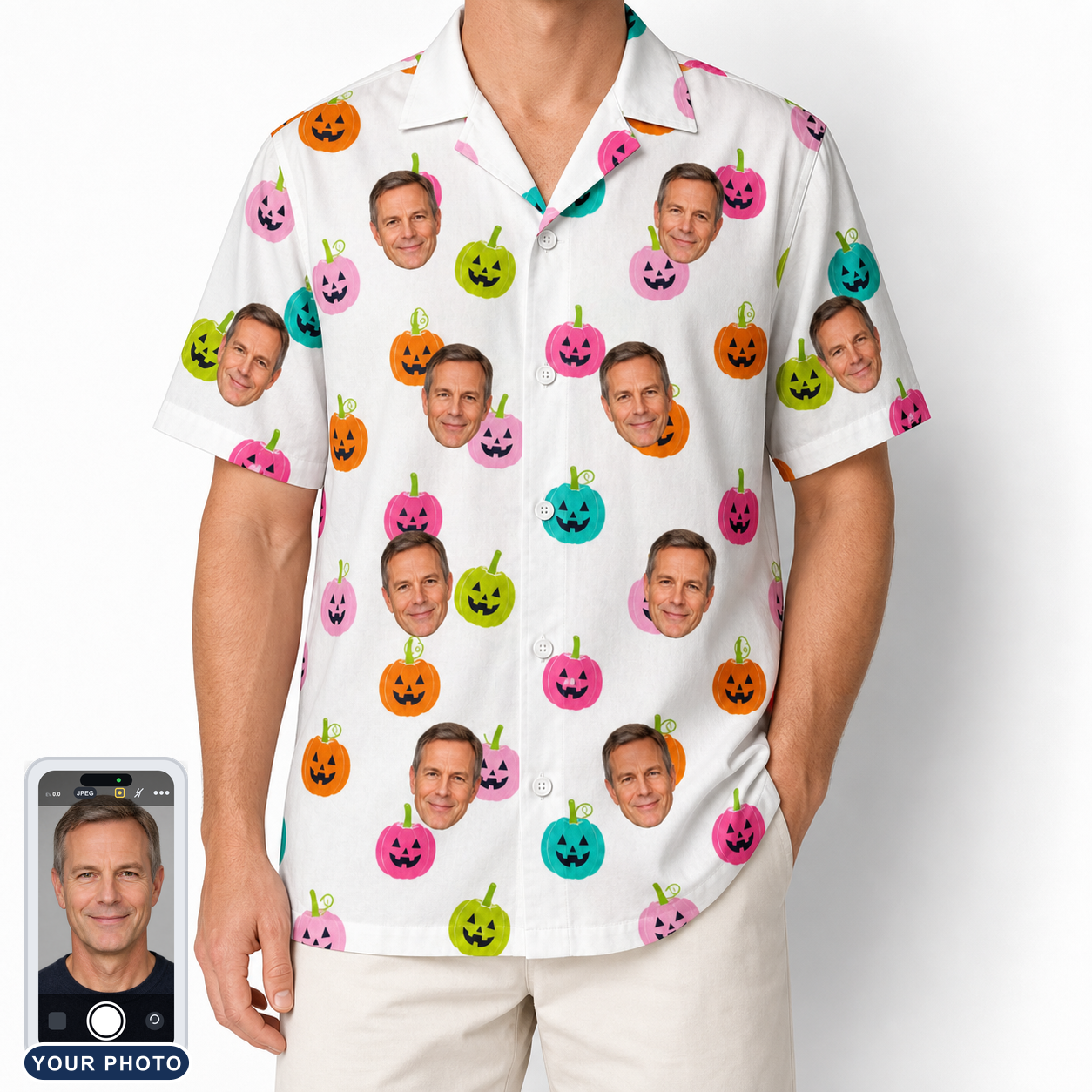 Men's Patch Prowlers Custom Face Hawaiian Shirt