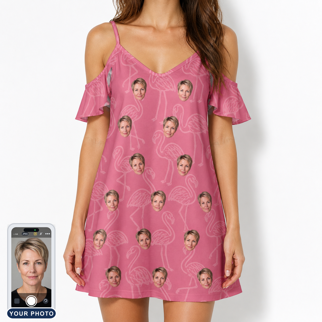 Women's Beakside Belles Custom Face Off-Shoulder Dress