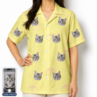 Women's Whisker Buffet Custom Cat Face Hawaiian Shirt
