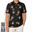 Men's Cackle Carvings Custom Dog Face Polo Shirt
