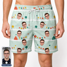 Men's Aisle Antics Custom Face Beach Shorts