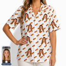 Women's Frank Feast Custom Face Hawaiian Shirt