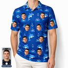 Men's Porpoise Party Custom Face Polo Shirt