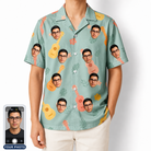 Men's Hula Harmonics Custom Face Hawaiian Shirt