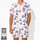 Men's Cauldron Crowns Custom Cat Face Shirt & Shorts Set