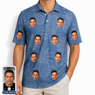Men's Golden Gush Custom Face Polo Shirt
