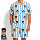 Men's Sandcastle Safari Custom Face Shirt & Shorts Set
