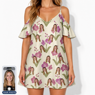 Women's Velvet Vines Custom Face Off-Shoulder Dress