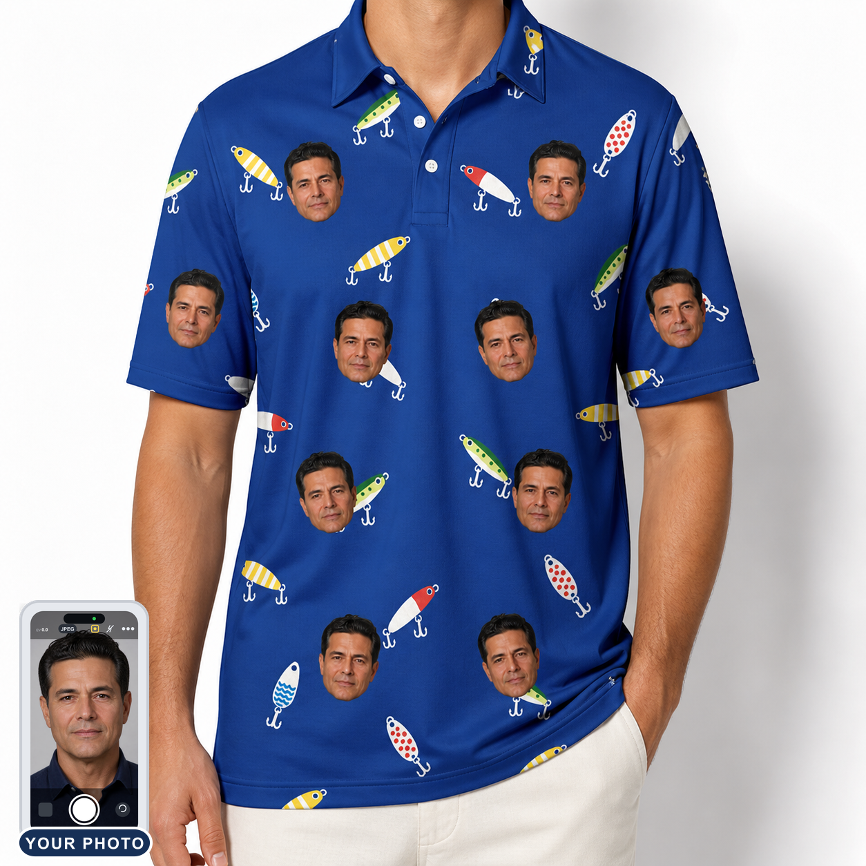 Men's Lure Lore Custom Face Polo Shirt