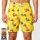 Men's Tree Trinkets Custom Dog Face Beach Shorts