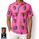 Men's Vintage Volcano Custom Face Polo Shirt